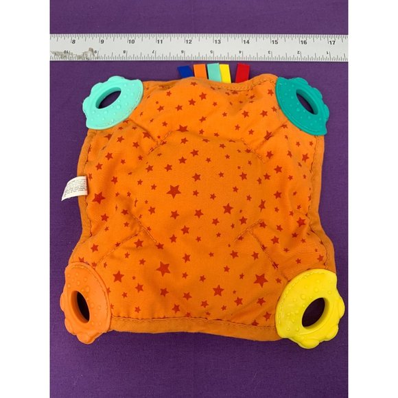 Nuby Lion Teether Crinkle Baby Toy Infant Square 2021 love and care 8 in.² - Picture 8 of 11